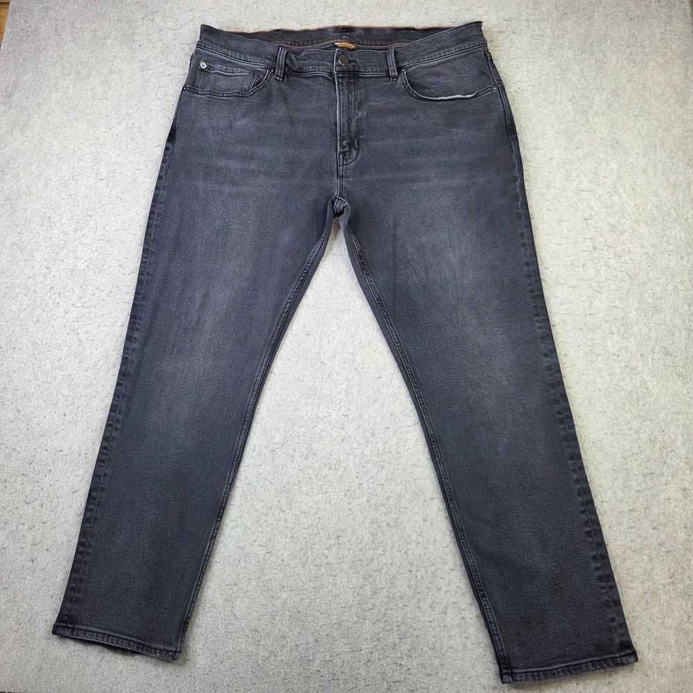 LL Bean Heritage Jeans Mens 40x30 Black Straight Leg Stretch 520660